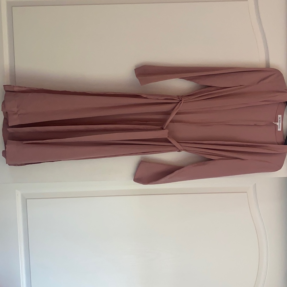 Pink silky/satin duster
